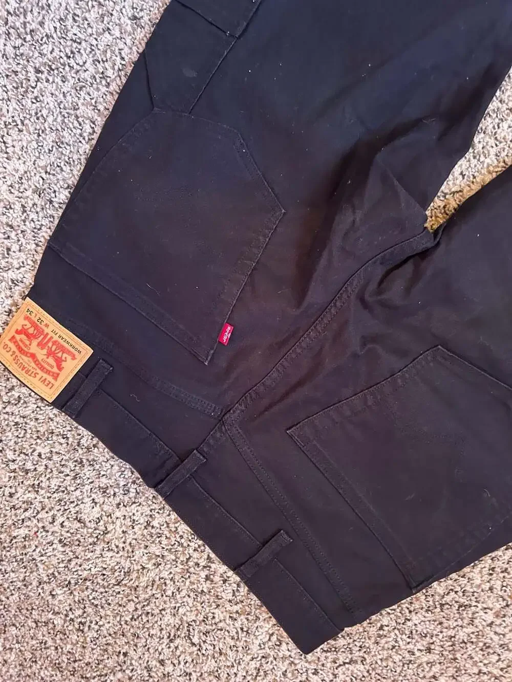 Levi's Workwear Fit Size 32x34 Black Utility Pants